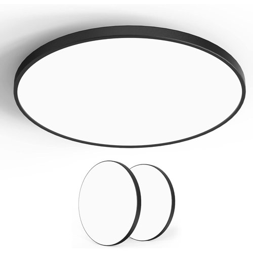 Wrought Studio Elua 12 Inch Ceiling Light Flush Mount LED Fixture 30W 5000K Ultra Thin Round